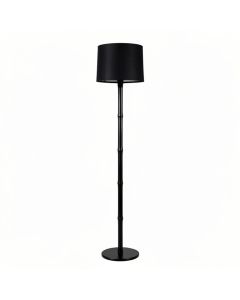 Dune Bluff Floor Lamp With A Plain Fabric Shade - Black (synthetic illustration; no displayed measurements)