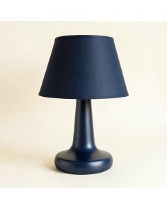 Meadow Canyon Table Lamp With A Plain Fabric Shade - Navy (synthetic illustration; no displayed measurements)