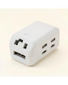 Huntkey Smc407 Surge Protector Extension Cord Outlet W/ 4 Ac Plugs & 3 Usb Ports (synthetic illustration; no displayed measurements)