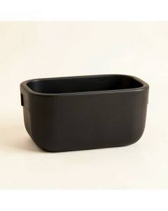 Slate Brook Empty Railing Planter With Integral Brackets - Black (synthetic illustration; no displayed measurements)