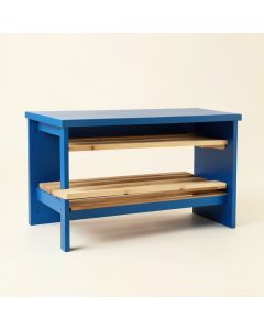 Laurel Bridge Shoe Storage Bench - Blue (synthetic illustration; no displayed measurements)