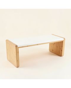 Ash Field Indoor Bench - White (synthetic illustration; no displayed measurements)