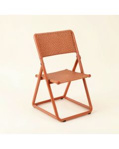 Briar Crest Folding Outdoor Chair - Terracotta (synthetic illustration; no displayed measurements)