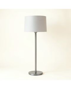 Shore Crest Floor Lamp With A Plain Fabric Shade - Gray (synthetic illustration; no displayed measurements)