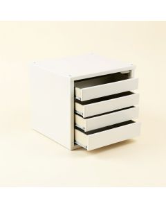 Glen Bend Small-Parts Storage Drawer Cabinet - White (synthetic illustration; no displayed measurements)
