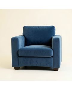 Heath Bluff Upholstered Armchair - Blue (synthetic illustration; no displayed measurements)