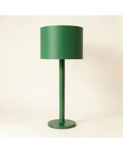 Bay Branch Floor Lamp With A Plain Fabric Shade - Green (synthetic illustration; no displayed measurements)