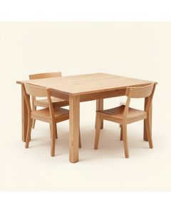 Felicia 3 - Piece Pine Solid Wood Breakfast Dining Set (synthetic illustration; no displayed measurements)
