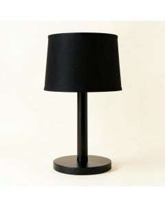 Juniper Canyon Table Lamp With A Plain Fabric Shade - Black (synthetic illustration; no displayed measurements)