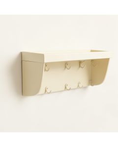 River Arc Wall-Mounted Entryway Organizer Shelf - Ivory (synthetic illustration; no displayed measurements)