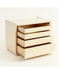 Ash Dell Small-Parts Storage Drawer Cabinet - Cream (synthetic illustration; no displayed measurements)