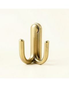 Brass Double Wall Mounted Robe Hook (synthetic illustration; no displayed measurements)