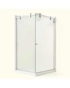 Mirage-X 44 '' W X 72 '' H Single Sliding Frameless Shower Door With Clearmax™ Technology (synthetic illustration; no displayed measurements)