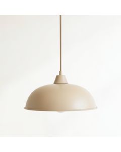 Clay Bridge Pendant Light Suspended From One Plain Cable - Beige (synthetic illustration; no displayed measurements)