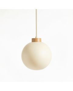 Cove Bend Pendant Light Suspended From One Plain Cable - Cream (synthetic illustration; no displayed measurements)