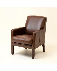 Drew Genuine Leather Upholstered Dining Chair (synthetic illustration; no displayed measurements)
