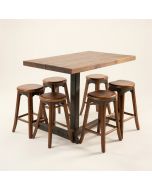 5 Piece Counter Height Dining Table Set , Industrial Style Bar Pub Table With 4 Bar Stools (synthetic illustration; no displayed measurements)