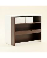 Step One Bookcase Headboard (synthetic illustration; no displayed measurements)