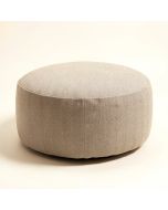 Regional 16 '' Round Chevron Pouf Ottoman (synthetic illustration; no displayed measurements)