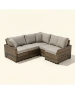 Kelly Outdoor Patio 3 Piece Sectional Seating Group With Cushions (synthetic illustration; no displayed measurements)