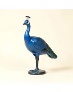 Candia Metal Peacock Statue (synthetic illustration; no displayed measurements)