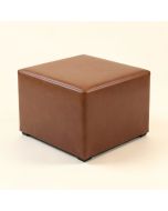 Brilon 15 '' Wide Faux Leather Square Storage Ottoman (synthetic illustration; no displayed measurements)
