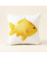 Bubbles The Gold Fish Throw Pillow (synthetic illustration; no displayed measurements)