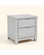 Pacey 2 - Drawer Solid Wood Nightstand In Light Gray (synthetic illustration; no displayed measurements)