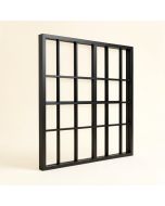 Metal Window Pane Design Wall Decor With 20 Panes , Black (synthetic illustration; no displayed measurements)