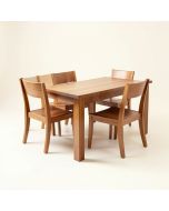 Alyta 5 - Piece Rubberwood Dining Set (synthetic illustration; no displayed measurements)