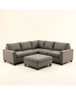 Clarita 158 '' Wide Symmetrical Modular Corner Sectional With Ottoman (synthetic illustration; no displayed measurements)