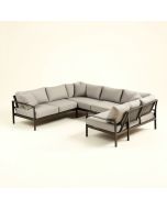 Dinja Patio Sectional With Cushions (synthetic illustration; no displayed measurements)