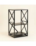 Chesterwood 37.75 '' H X 16.5 '' W Metal Geometric Bookcase (synthetic illustration; no displayed measurements)