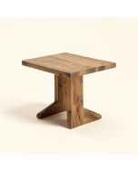 Yunel Outdoor Wood End Table (synthetic illustration; no displayed measurements)