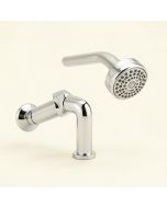 756 Exposed Two Valve Shower With Lever Handles And Shower Head In Chrome (synthetic illustration; no displayed measurements)