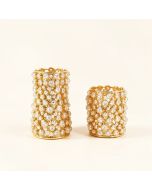 24K Gold Plated Crystal Studded 2 Piece Garden Set (synthetic illustration; no displayed measurements)