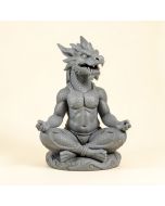 Williamsfield Zen Meditating Fiery Yoga Dragon Garden Statue (synthetic illustration; no displayed measurements)