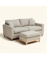 Jeddito 107.5 '' Wide Linen Reversible Sofa & Chaise With Ottoman (synthetic illustration; no displayed measurements)