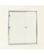 52 '' - 56 '' W X 78 '' H Single Sliding Frameless Tub Door (synthetic illustration; no displayed measurements)
