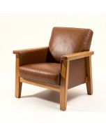 Williamsen 26 '' Wide Genuine Leather Armchair (synthetic illustration; no displayed measurements)