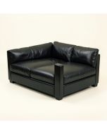 Guiterrez 71.3 '' Faux Leather Pillow Top Arm Sleeper (synthetic illustration; no displayed measurements)