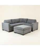 Agenore 142 '' Wide Microfiber/Microsuede Reversible Modular Sectional With Ottoman (synthetic illustration; no displayed measurements)