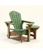 Strasburg Solid Wood Rocking Adirondack Chair With Table (synthetic illustration; no displayed measurements)