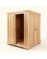 Grayson 4 Person Indoor Traditional Steam Sauna In Cedar (synthetic illustration; no displayed measurements)