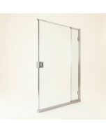 48 '' - 49 '' W X 76 '' H Door Opening Frameless Shower Door (synthetic illustration; no displayed measurements)