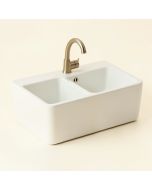 33 '' L X 18 '' W Double Basin Farmhouse Kitchen Sink (synthetic illustration; no displayed measurements)