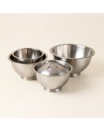 Cuisinart 3 Piece Stainless Steel Strainer Set (synthetic illustration; no displayed measurements)