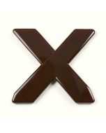 Linear Foil 2 '' X 4 '' Glass Mosaic Tile In Glossy Brown (synthetic illustration; no displayed measurements)