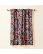 Grigoriy Unicorn Unicorn Profile Made With Ethnic Circular And Flower Boho Motif Graphic Print & Text Semi-Sheer Rod Pocket Curtain Panel (synthetic illustration; no displayed measurements)