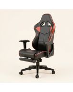 Gaming Chair With Footrest Adjustable Backrest Reclining Leather Office Chair (synthetic illustration; no displayed measurements)